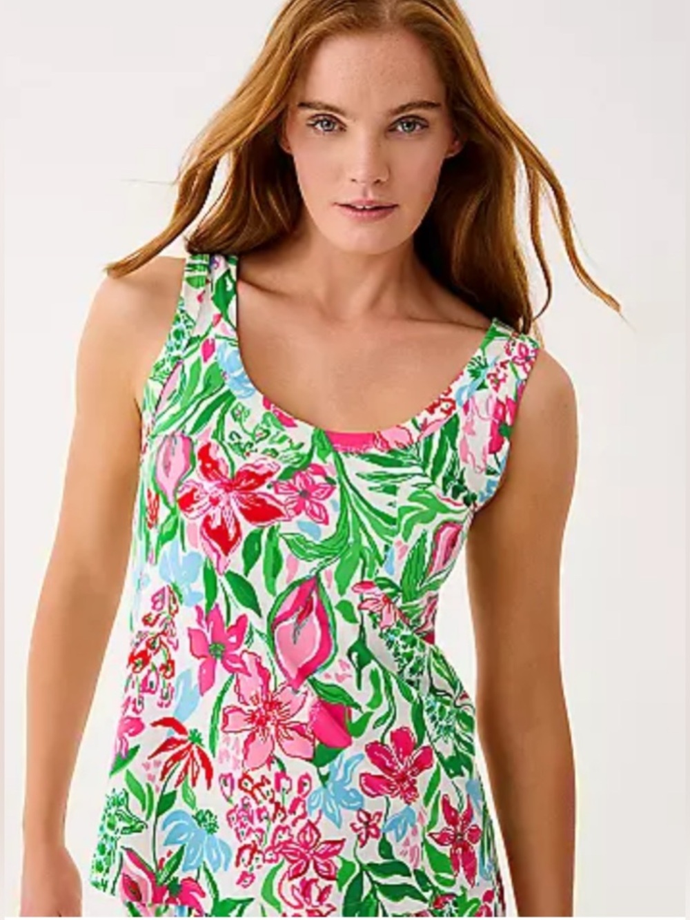 New with Tags Lilly Pulitzer PJ Set- Tank & Knit Pants Multi Glowing Gardens L